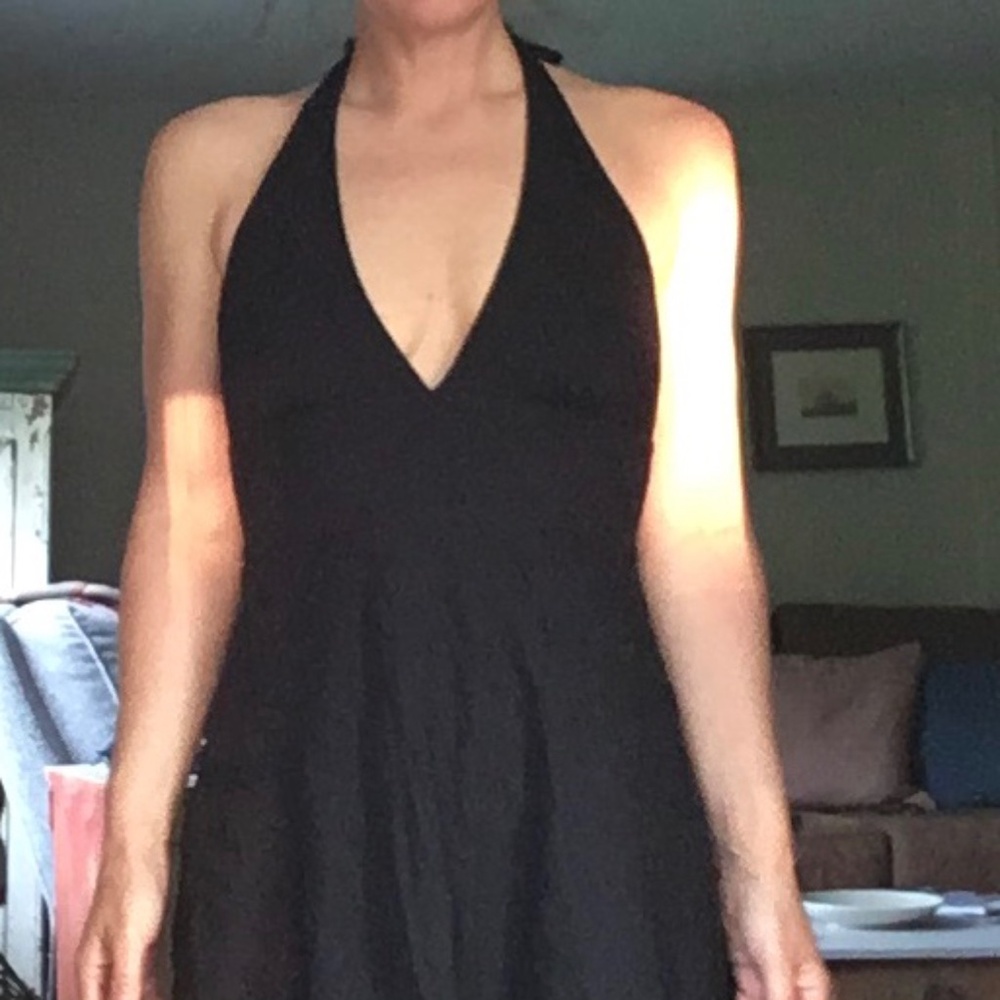 Black Classic J Crew Gingham Halter Dress